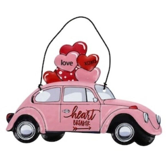 Valentine's Day‎ Metal Bug Vehicle Hanging Decor - Picture 1 of 2